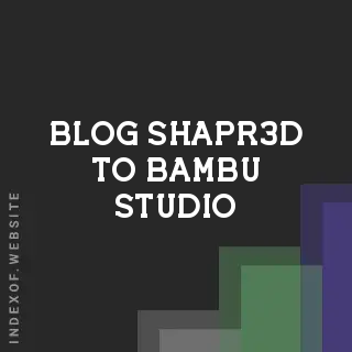 Shapr3D to Bambu Studio: Fixing Extruder Issues and Slicing Artifacts | Logo - Indexof